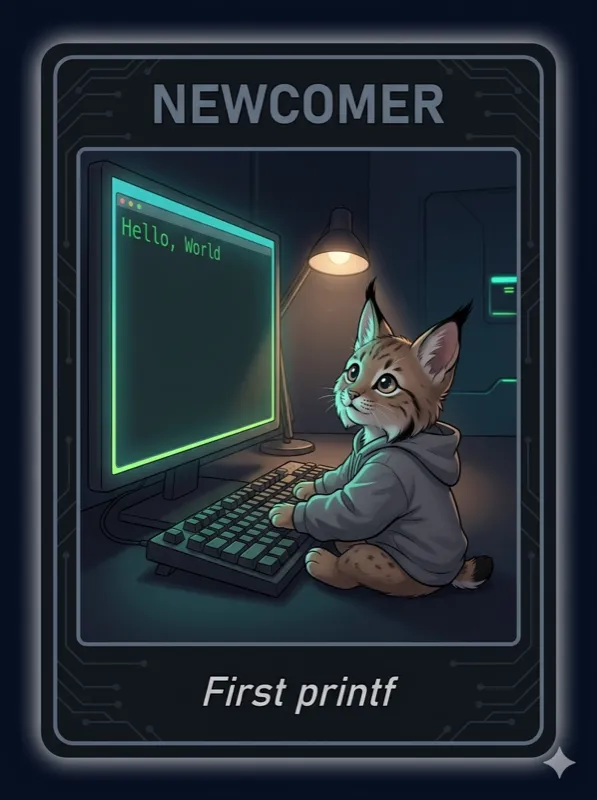 Newcomer rank card